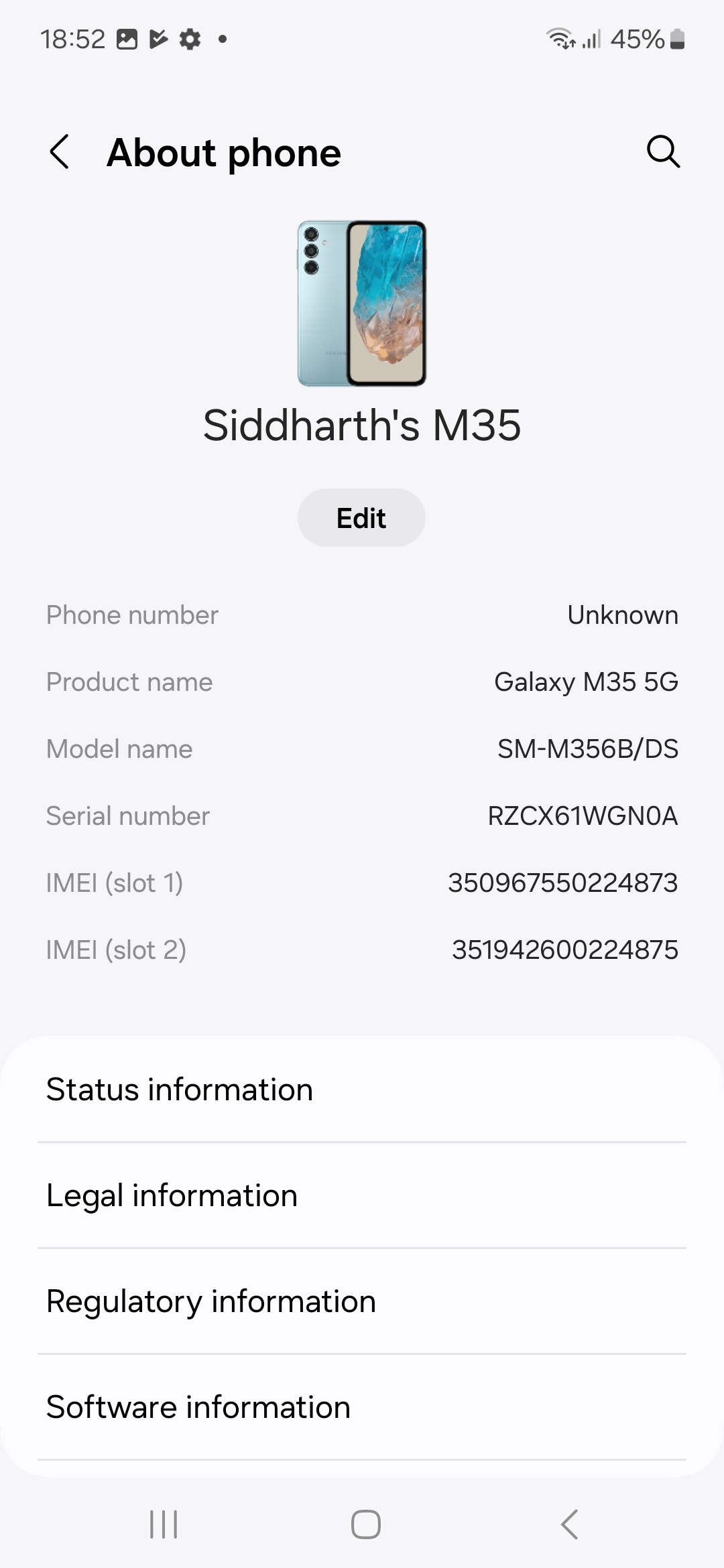 Samsung Galaxy M35 5G UI Screenshots Images